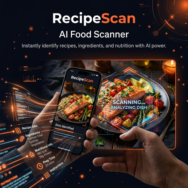 RecipeScan Product Preview — See the AI Food Scanner in Action | RecipeScan